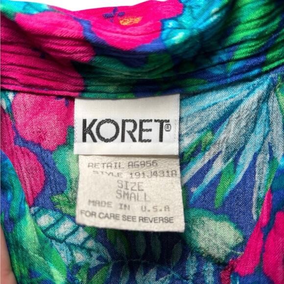 Vintage Koret Hawaiian Shirt Made in USA Small - Picture 2 of 4